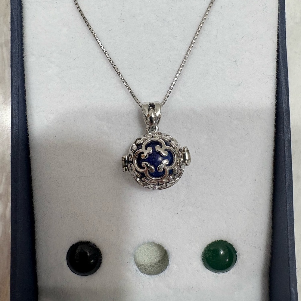 New Chakra Stone Locket Cage Necklace - Picture 5 of 10